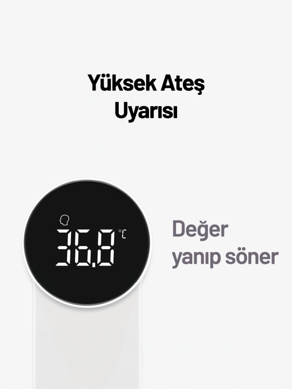 Jumper JPD-FR301 Temassız Kızılötesi Ateş Ölçer – 1 Saniyede Alın ve Kulaktan Ölçüm – Tıbbi Hassasiyetli Dijital Termometre