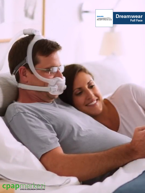 Philips Respironics DreamWear Full Ağız Burun CPAP Maskesi (S,M,MW,L Silikon Paket İçinde)