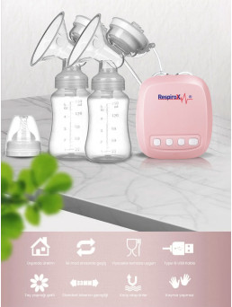 Respirox DQ-S006A Elektrikli Çiftli Süt Pompası/Göğüs Pompası Respirox DQ-S006A Elektrikli Çiftli Süt Pompası/Göğüs Pompası