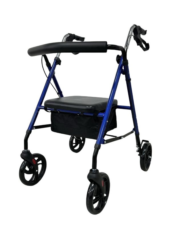 Respirox RR-02 Katlanabilir Alüminyum Rolatör (Mavi) – Ultra Hafif ve Konforlu Yürüteç