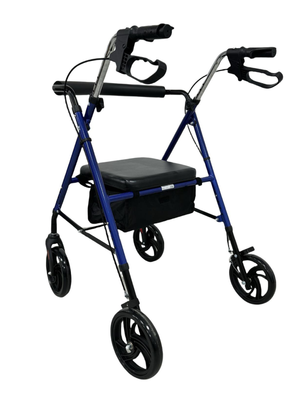 Respirox RR-02 Katlanabilir Alüminyum Rolatör (Mavi) – Ultra Hafif ve Konforlu Yürüteç