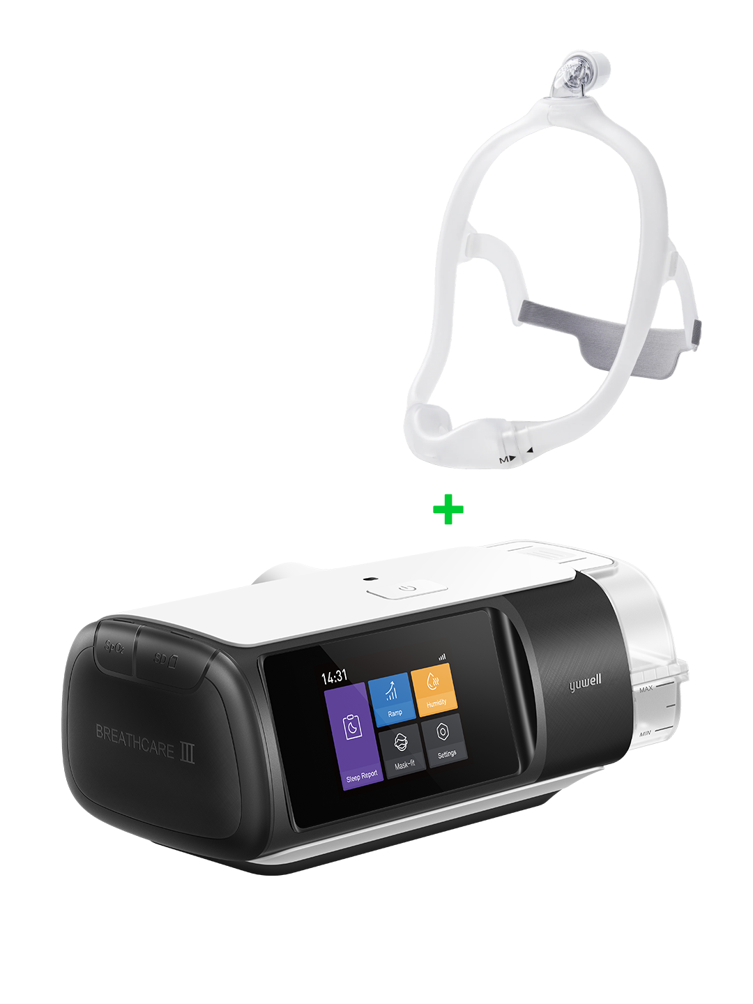Yuwell YH-680B Auto CPAP Cihazı *Isıtıcılı Hortum + Oksimetre