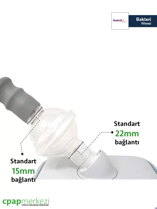 CPAP, BiPAP Cihazına Uygun Bakteri Filtresi CPAP, BiPAP Cihazına Uygun Bakteri Filtresi