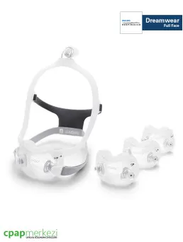 Philips Respironics DreamWear Full Ağız Burun CPAP Maskesi (S,M,MW,L Silikon Paket İçinde)