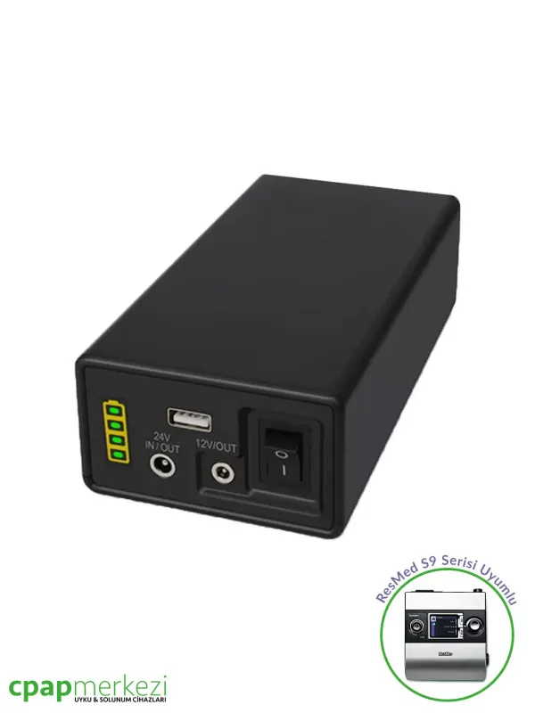 ResMed S9 Serisi CPAP Cihazı Batarya Max Power 6400 mAh PB240B1 ResMed S9 Serisi CPAP Cihazı Batarya Max Power 6400 mAh PB240B1